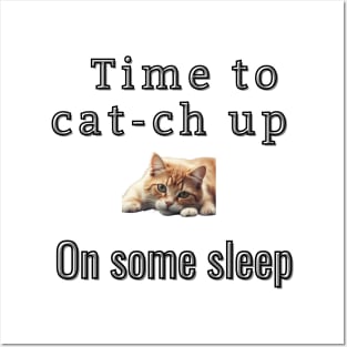 Time to cat-ch up on some sleep Posters and Art